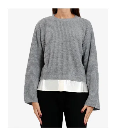 Kaos Patchwork Sweater In Gray
