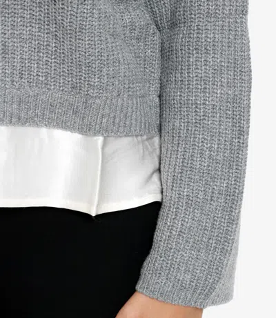 Kaos Patchwork Sweater In Gray