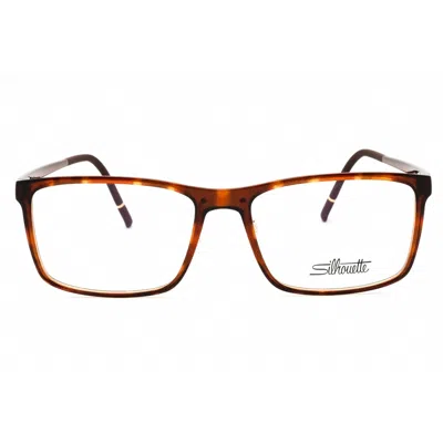 Silhouette Men's Black Rectangular Eyeglass Frames Vividsky295675