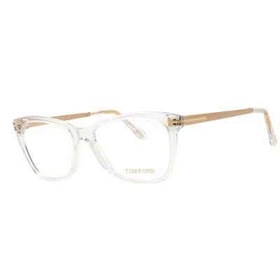 Tom Ford Ladies Crystal Rectangular Eyeglass Frames Ft5353 026 52 In Multi