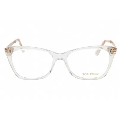 Tom Ford Ladies Crystal Rectangular Eyeglass Frames Ft5353 026 52 In Multi