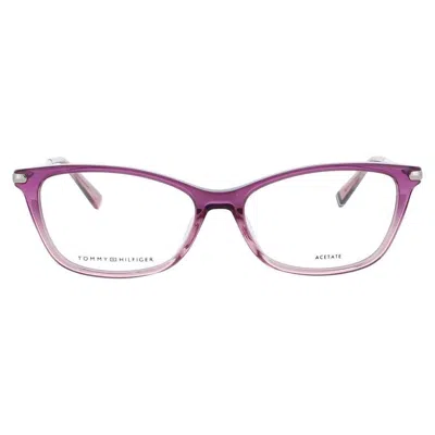 Tommy Hilfiger Ladies Red Rectangular Eyeglass Frames Thth1961l3953 In Pink