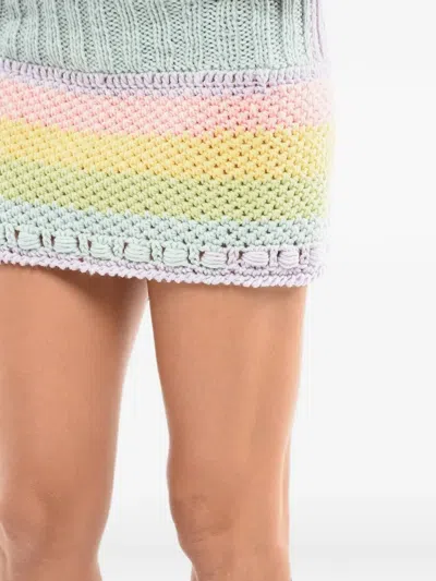 Matimì Aran-knit Wool Mini Skirt In Multi