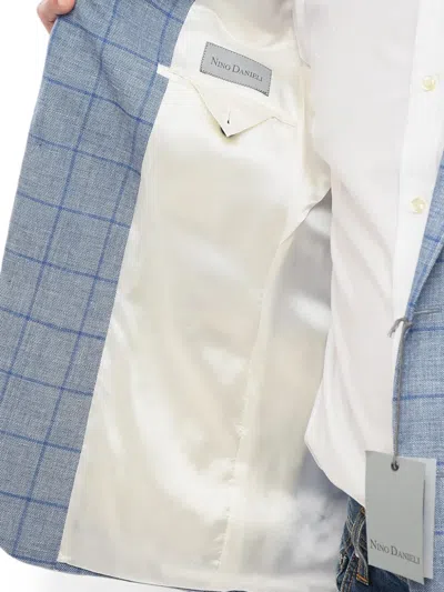 Corneliani Checked Single-breasted Blazer In Blue