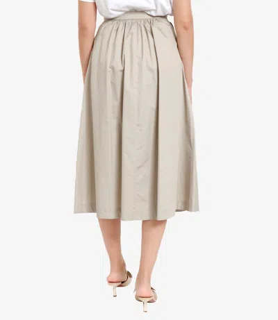 Kaos Flared Midi Skirt In Neutral