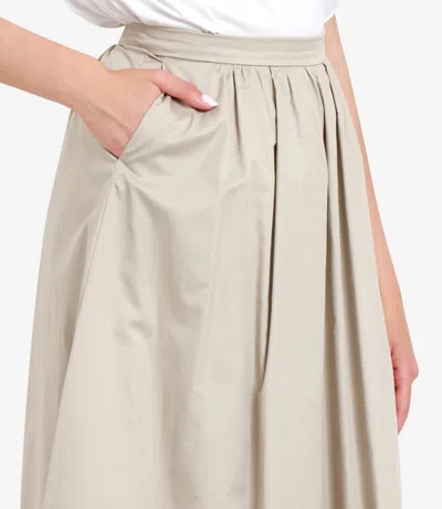 Kaos Flared Midi Skirt In Neutral