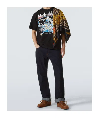 Junya Watanabe Asymmetric Logo T-shirt In Multi