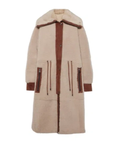 Bogner Gritt Suede-trimmed Shearling Coat In Multi