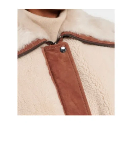 Bogner Gritt Suede-trimmed Shearling Coat In Multi
