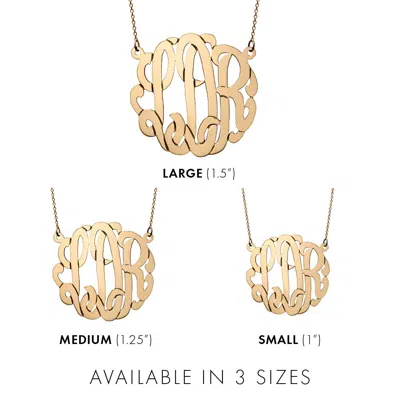 Bargainbazaar 10k Solid Gold Monogram Necklace