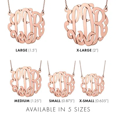 Bargainbazaar 14k Solid Rose Gold Monogram
