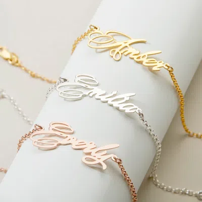 Bargainbazaar Elegant Script Gold Name Anklet