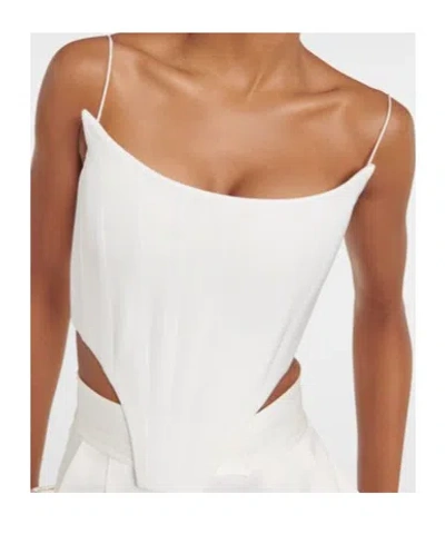 Alex Perry Corset Top In White