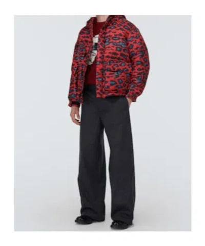 Undercover Printed Down Jacket In Red
