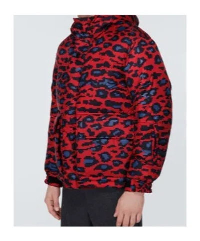 Undercover Printed Down Jacket In Red