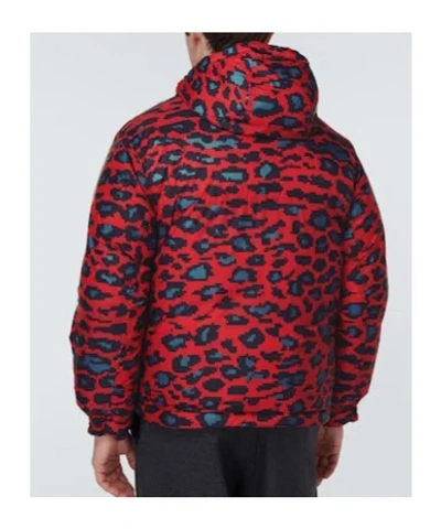 Undercover Printed Down Jacket In Red