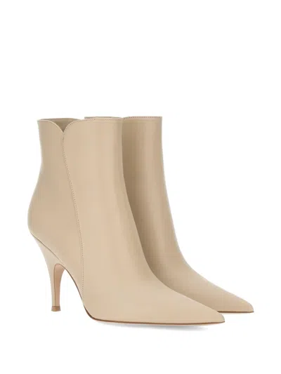 Gianvito Rossi Sofia 95 Leather Ankle Boots In Multi