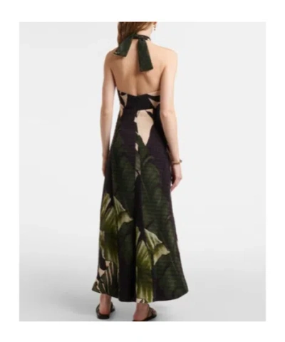 Johanna Ortiz Printed Halterneck Maxi Dress In Green