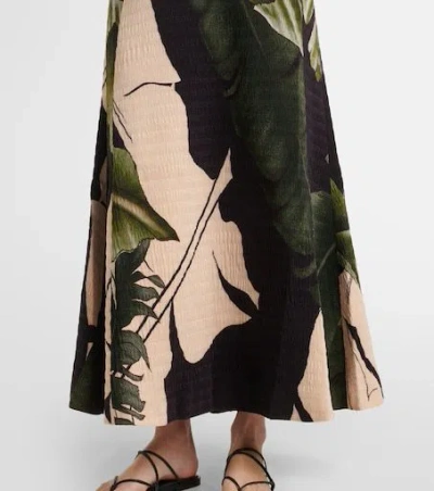 Johanna Ortiz Printed Halterneck Maxi Dress In Green