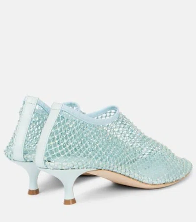 Christopher Esber Minette Embellished Fishnet Pumps In Multi