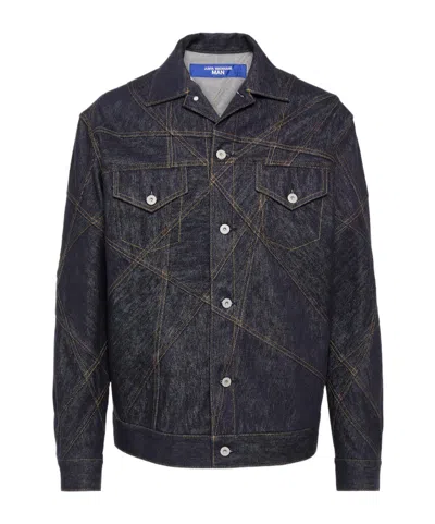 Junya Watanabe Button-down Long-sleeved Denim Jacket In Blue