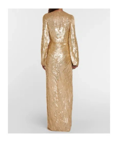 Jenny Packham Darcy Sequin-embellishment Maxi Dress In Nude