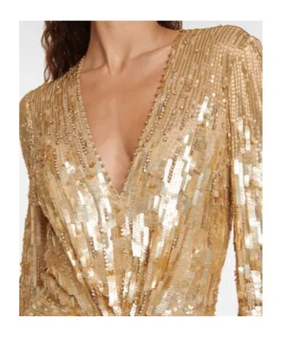 Jenny Packham Darcy Sequin-embellishment Maxi Dress In Nude