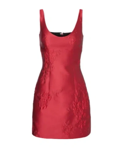 Emilia Wickstead Einna Jacquard Minidress In Red