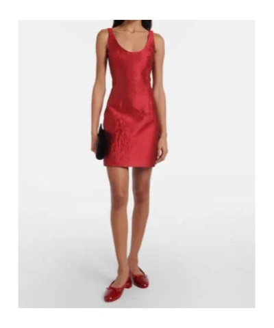 Emilia Wickstead Einna Jacquard Minidress In Red