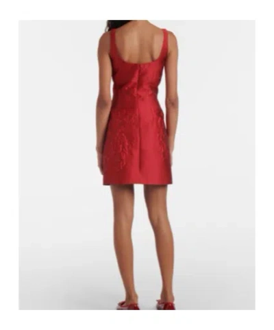 Emilia Wickstead Einna Jacquard Minidress In Red