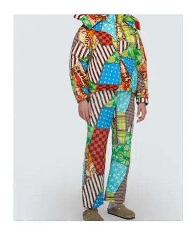 Erl Printed Cotton-blend Down Jacket In Multi