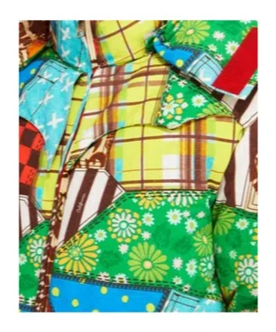 Erl Printed Cotton-blend Down Jacket In Multi