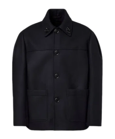 Simone Rocha Embellished Wool-blend Jacket In Black