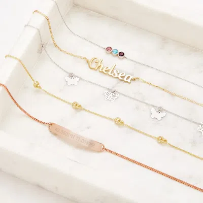 Bargainbazaar Thin Script Gold Name Anklet