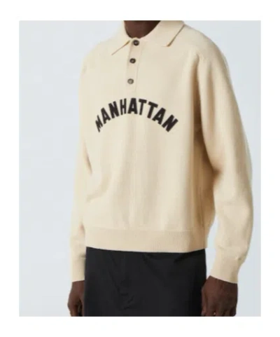Bode Polo Sweater In Neutral