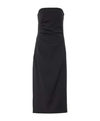 Proenza Schouler Strapless Midi Dress In Black