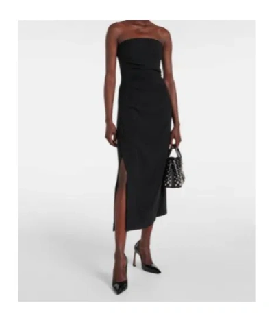 Proenza Schouler Strapless Midi Dress In Black