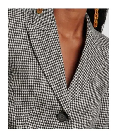 Erdem Houndstooth Wool Blazer In Multi
