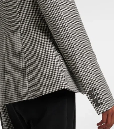 Erdem Houndstooth Wool Blazer In Multi