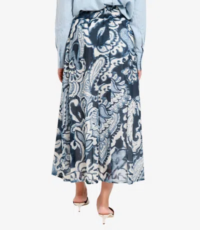 Kaos Patterned Skirt In Blue