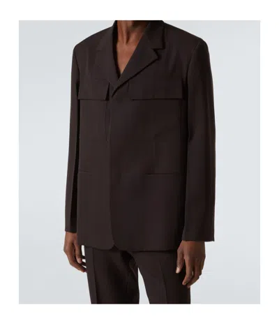 Jil Sander Wool Jacket In Brown