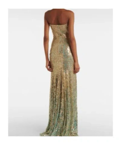 Jenny Packham Sarai Sequined Strapless Gown In Multi