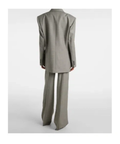 Magda Butrym Oversized Wool Blazer In Gray
