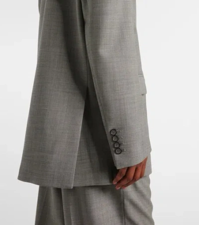 Magda Butrym Oversized Wool Blazer In Gray