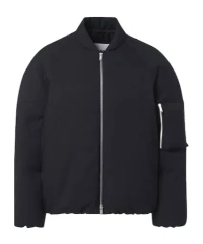 Jil Sander Oversized Gabardine Down Jacket In Black