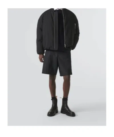 Jil Sander Oversized Gabardine Down Jacket In Black