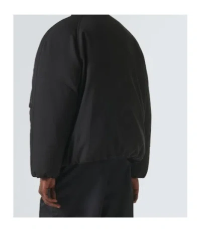 Jil Sander Oversized Gabardine Down Jacket In Black