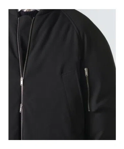 Jil Sander Oversized Gabardine Down Jacket In Black