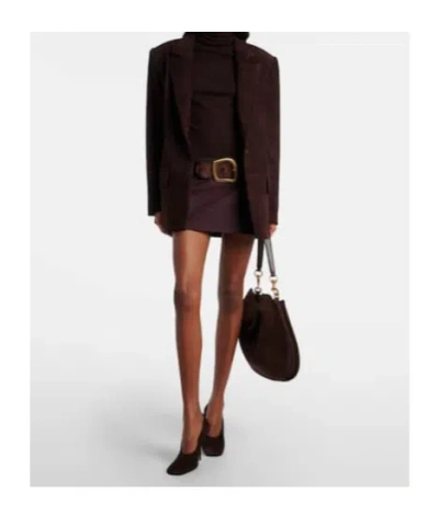 Stouls Berliner Suede Blazer In Burgundy