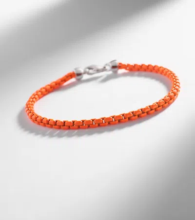 Eéra Giada 18kt White Gold And Silver Anklet In Yellow